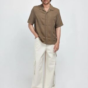rare rabbit regular fit jacquard shirt
