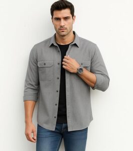 deelmo men’s stylish cotton blend casual shirt