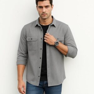 deelmo men’s stylish cotton blend casual shirt