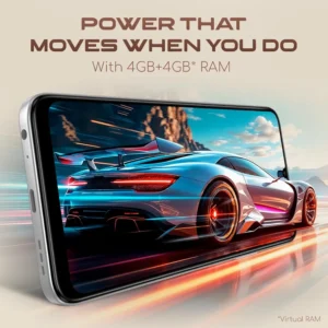 lava bold n2 (siachen white, 4 gb ram, 64 gb storage) | 13mp ai dual rear camera | largest 6.75" hd+ display | 5000 mah battery & 10w charging | ip64 water & dust proof | charger & phone case in box