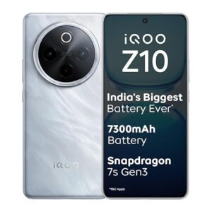iqoo z10 5g (glacier silver, 8gb ram, 128gb stroage)