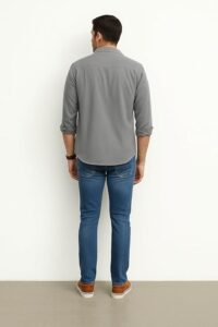 deelmo men’s stylish cotton blend casual shirt