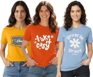 multicolour shirt colorful loose fit tshirt for women
