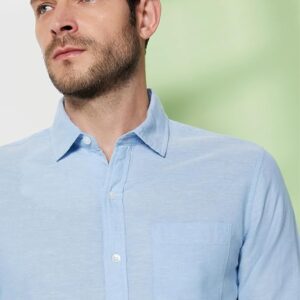 men's cotton linen casual shirt regular fit | full sleeve